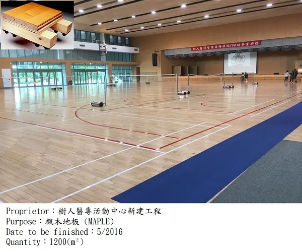 樹人醫專|多功能計分板,運動木地板